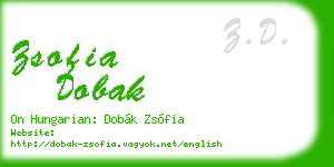 zsofia dobak business card