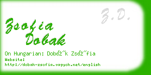 zsofia dobak business card